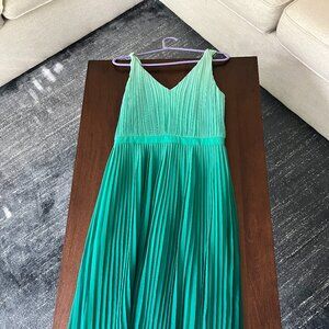 Banana Republic Pleated Green Ombré Dress- Size 6